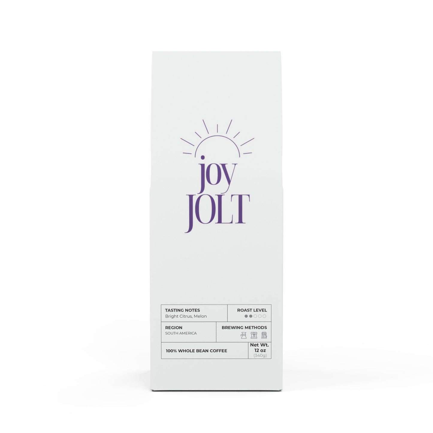 White Joy Jolt Colombia Single Origin Coffee (Light-Medium Roast)